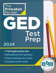 Princeton Review GED Test Prep, 2024: 2 Practice Tests plus Review & Techniques plus Online Features hind ja info | Noortekirjandus | kaup24.ee