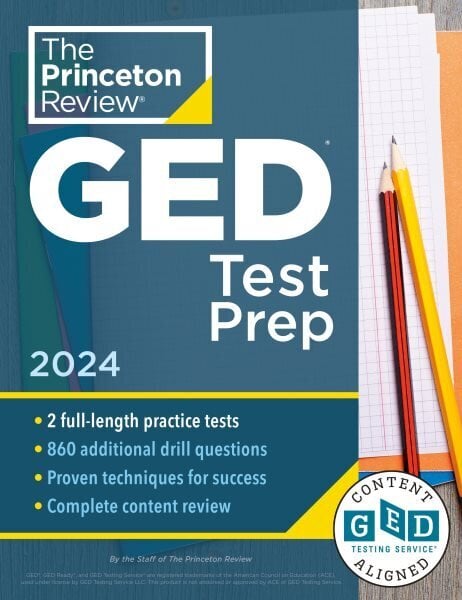 Princeton Review GED Test Prep, 2024: 2 Practice Tests plus Review & Techniques plus Online Features цена и информация | Noortekirjandus | kaup24.ee