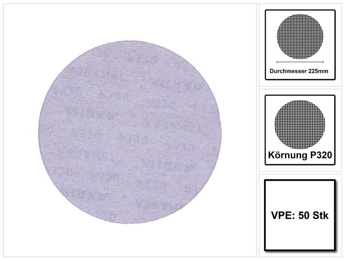 Lihvketas Mirka Abranet 225 mm P320 50 tk цена и информация | Käsitööriistad | kaup24.ee