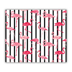 Tulup Lõikelaud Flamingo triibud, 60x52 cm hind ja info | Lõikelauad | kaup24.ee