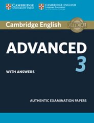 Cambridge English Advanced 3 Student's Book with Answers, Cambridge English Advanced 3 Student's Book with Answers цена и информация | Пособия по изучению иностранных языков | kaup24.ee