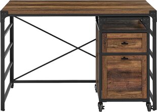 Kirjutuslaud sahtlitega Walker Edison Angle Iron, Rustic Oak цена и информация | Компьютерные, письменные столы | kaup24.ee