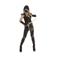 Maskeraadi kostüüm täiskasvanutele Daam Must Ninja, suurus S hind ja info | Karnevali kostüümid | kaup24.ee