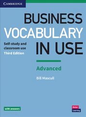 Business Vocabulary in Use: Advanced Book with Answers 3rd Revised edition hind ja info | Võõrkeele õppematerjalid | kaup24.ee