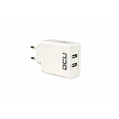 Зарядное устройство USB DCU 37300600 2 x USB, белое цена и информация | Зарядные устройства для телефонов | kaup24.ee