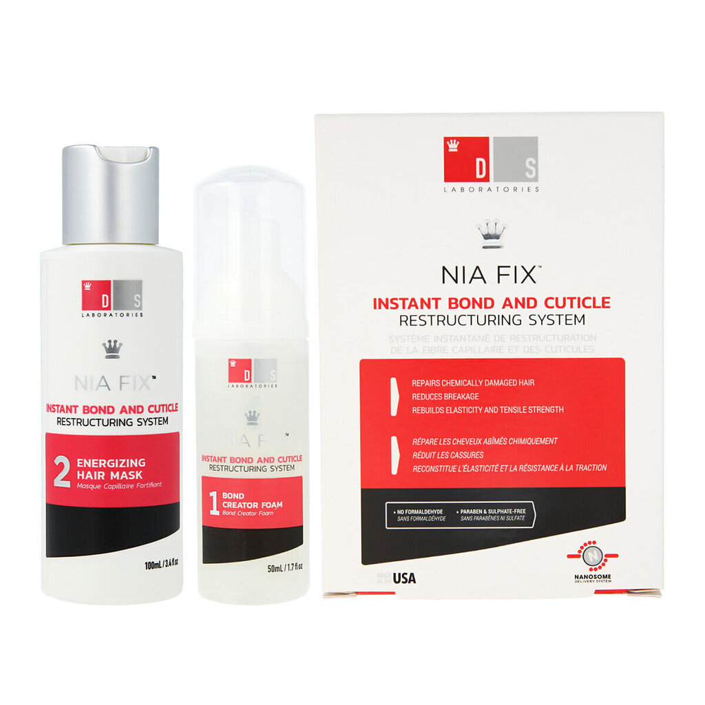 Komplekt DS laboratories Nia Fix: juuksemask, 100 ml + vaht, 50 ml цена и информация | Maskid, õlid, seerumid | kaup24.ee