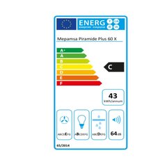 Mepamsa Piramide PLUS60 цена и информация | Вытяжки на кухню | kaup24.ee