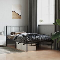 Кровать vidaXL, 100x200 см, черный цена и информация | Кровати | kaup24.ee