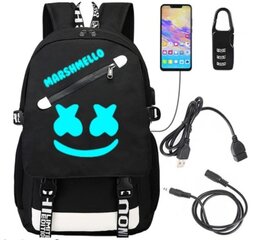 Seljakott Belsi USB ühendusega ja helendav, must цена и информация | Школьные рюкзаки, спортивные сумки | kaup24.ee