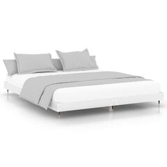 vidaXL voodiraam, kõrgläikega valge, 150 x 200 cm, tehispuit hind ja info | Voodid | kaup24.ee