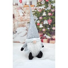 Dekoratiivne glitter-gnoom, 50 cm, hõbedane hind ja info | Jõulukaunistused | kaup24.ee