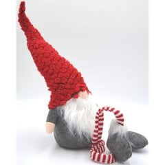 Декоративный гном в красной меховой шапке, 50+25 см цена и информация | Рождественские украшения | kaup24.ee