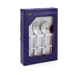 Söögiriistad Scola Metall Teras Roostevaba teras (24 pcs) цена и информация | Столовые приборы | kaup24.ee