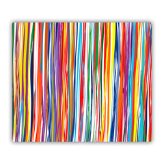 Tulup Lõikelaud Värvilised triibud, 60x52 cm hind ja info | Lõikelauad | kaup24.ee