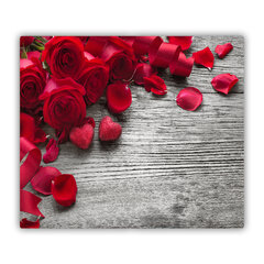 Tulup Lõikelaud Punased roosid, 60x52 cm hind ja info | Lõikelauad | kaup24.ee