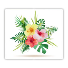 Tulup Lõikelaud Hawaii lilled, 60x52 cm цена и информация | Разделочная доска | kaup24.ee