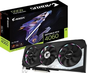 Gigabyte GeForce RTX 4060 Aorus Elite GV-N4060AORUS hind ja info | Videokaardid (GPU) | kaup24.ee