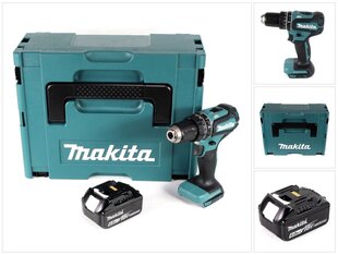 Аккумуляторная ударная дрель Makita DHP 485 G1J цена и информация | Шуруповерты, дрели | kaup24.ee