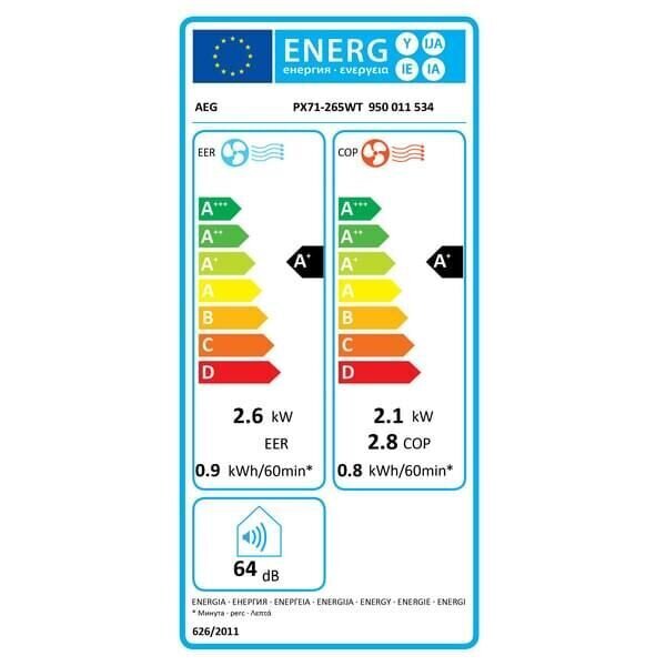 Konditsioneer AEG PX71-265WT hind ja info | Õhksoojuspumbad, konditsioneerid | kaup24.ee