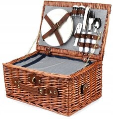 Плетеная сумка для пикника с инструментами, 38x26x18 см цена и информация | Посуда для хранения еды | kaup24.ee