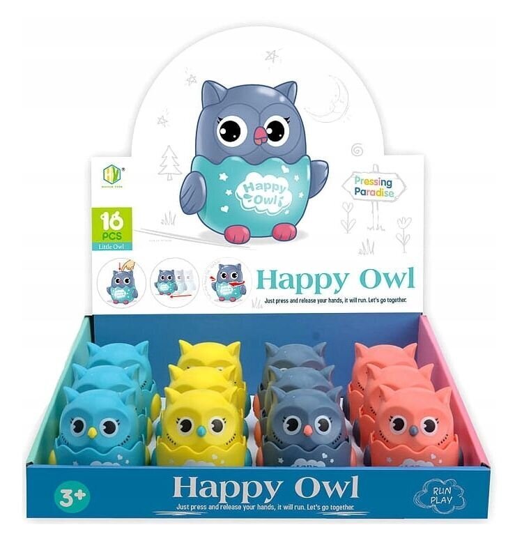 Sensoorne teerull Happy Owl, 1 tk hind ja info | Arendavad mänguasjad | kaup24.ee