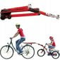 Laste jalgratta pukseerimissüsteem, punane hind ja info | Jalgrattakärud | kaup24.ee