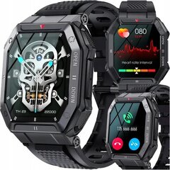 Черные мужские умные часы K55 цена и информация | Смарт-часы (smartwatch) | kaup24.ee