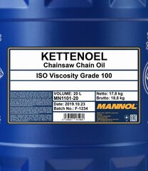 Масло для цепей Mannol 1101 Kettenoel, 20 л цена и информация | Другие масла | kaup24.ee