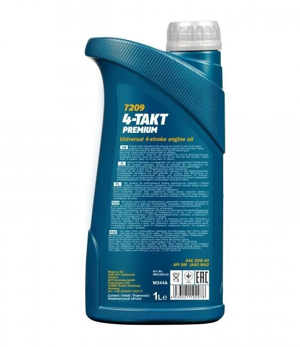 Õli Mannol 7209 4-Takt Premium 20W-40, 1l hind ja info | Mootorrataste mootoriõlid | kaup24.ee