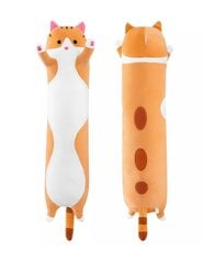 Плюшевая игрушка (подушка) кот коричневый, 70 см цена и информация | Мягкие игрушки | kaup24.ee