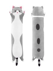 Плюшевая игрушка (подушка) кот  серый, 70com цена и информация | Мягкие игрушки | kaup24.ee
