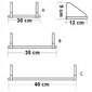 Rippriiulite komplekt, 3 tk, pruun hind ja info | Riiulid | kaup24.ee