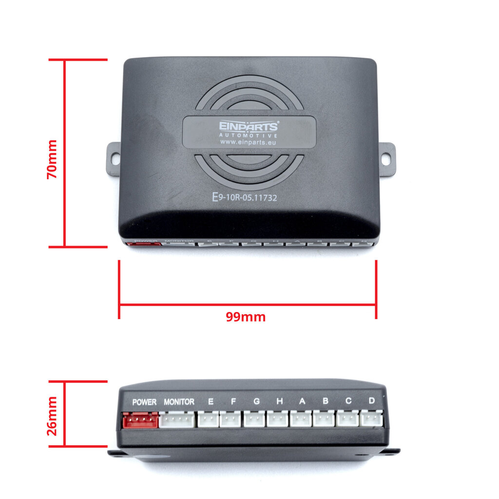Parkimissüsteem 8 anduriga 22mm koos katuse LED ekraan EinParts, Vask hind ja info | Parkimisabi süsteemid | kaup24.ee