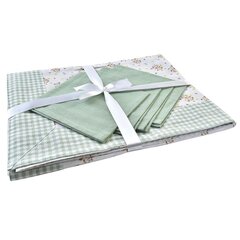 Lau DKD Home Decor Kwiaty 150 x 150 x 0,5 cm Roheline hind ja info | Laudlinad, lauamatid, servjetid | kaup24.ee