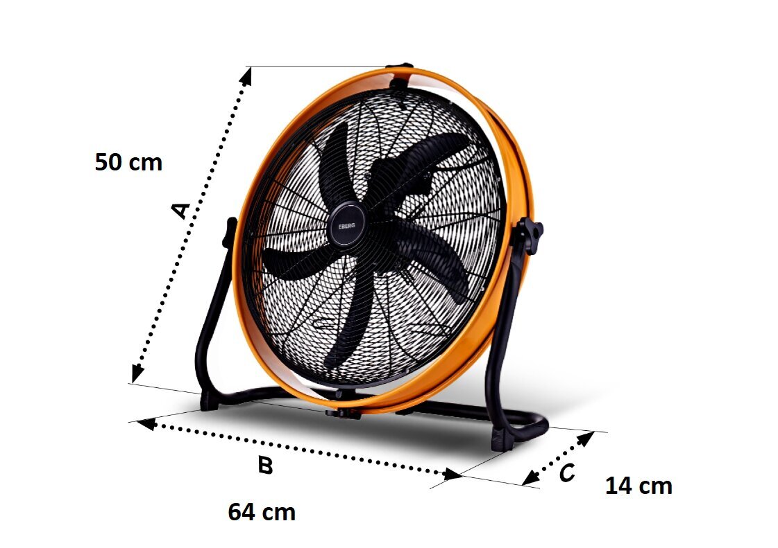 Püsiv ventilaator Eberg, 130W цена и информация | Ventilaatorid | kaup24.ee