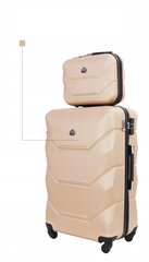 Комплект чемоданов, MEDIUM XL + маленький чемодан, Szampan цена и информация | Чемоданы, дорожные сумки | kaup24.ee