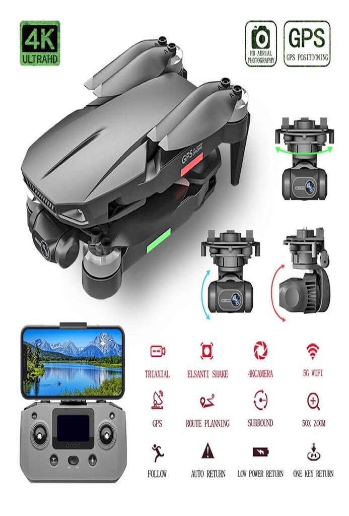 Droon, 5G Drone RC Quadcopter X2-PRO3 hind ja info | Droonid | kaup24.ee