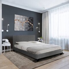 Voodi Dublin 140x200, tumehall hind ja info | Voodid | kaup24.ee