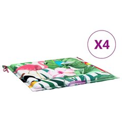 vidaXL aiatooli istmepadjad 4 tk, mitmevärviline, 50x50x3 cm, kangas цена и информация | Подушки, наволочки, чехлы | kaup24.ee