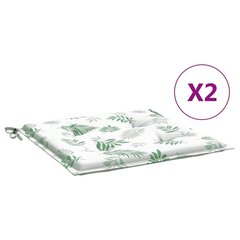 vidaXL tooli istmepadjad 2 tk, lehemuster, 40 x 40 x 3 cm, kangas цена и информация | Подушки, наволочки, чехлы | kaup24.ee