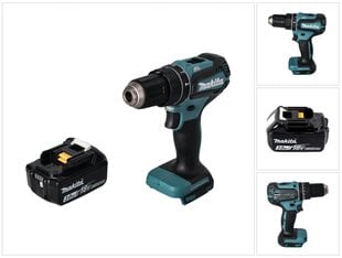 Аккумуляторная ударная дрель Makita DHP 485 F1 цена и информация | Шуруповерты, дрели | kaup24.ee