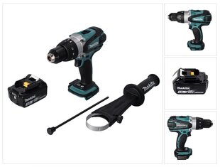 Аккумуляторный шуруповерт Makita DHP 458 F1 цена и информация | Шуруповерты, дрели | kaup24.ee