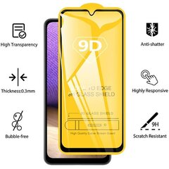 Grūdintas stiklas 9D Samsung Galaxy A12 / A32 5G / Motorola Moto E22i juodas rėmelis цена и информация | Защитные пленки для телефонов | kaup24.ee