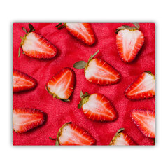 Tulup Lõikelaud Tükeldatud maasikad, 60x52 cm hind ja info | Lõikelauad | kaup24.ee