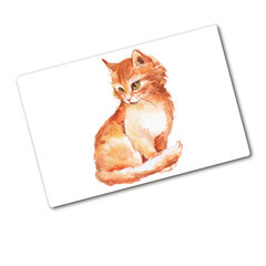Tulup Lõikelaud Punane kass, 80x52 cm hind ja info | Lõikelauad | kaup24.ee