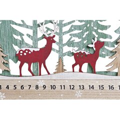 Advendikalender DKD Home Decor Puit Põhjapõder (40 x 4 x 22 cm) (2 Ühikut) hind ja info | Jõulukaunistused | kaup24.ee