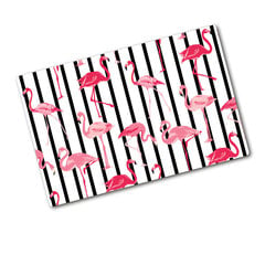Tulup Lõikelaud Flamingo triibud, 80x52 cm hind ja info | Lõikelauad | kaup24.ee