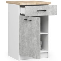 Кухонный шкаф Oliwia, 60x50x85,2 см, белый/серый цвет цена и информация | Кухонные шкафчики | kaup24.ee
