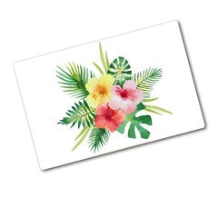 Tulup Lõikelaud Hawaii lilled, 80x52 cm цена и информация | Разделочная доска | kaup24.ee