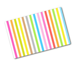 Tulup Lõikelaud Värvilised triibud, 80x52 cm hind ja info | Lõikelauad | kaup24.ee